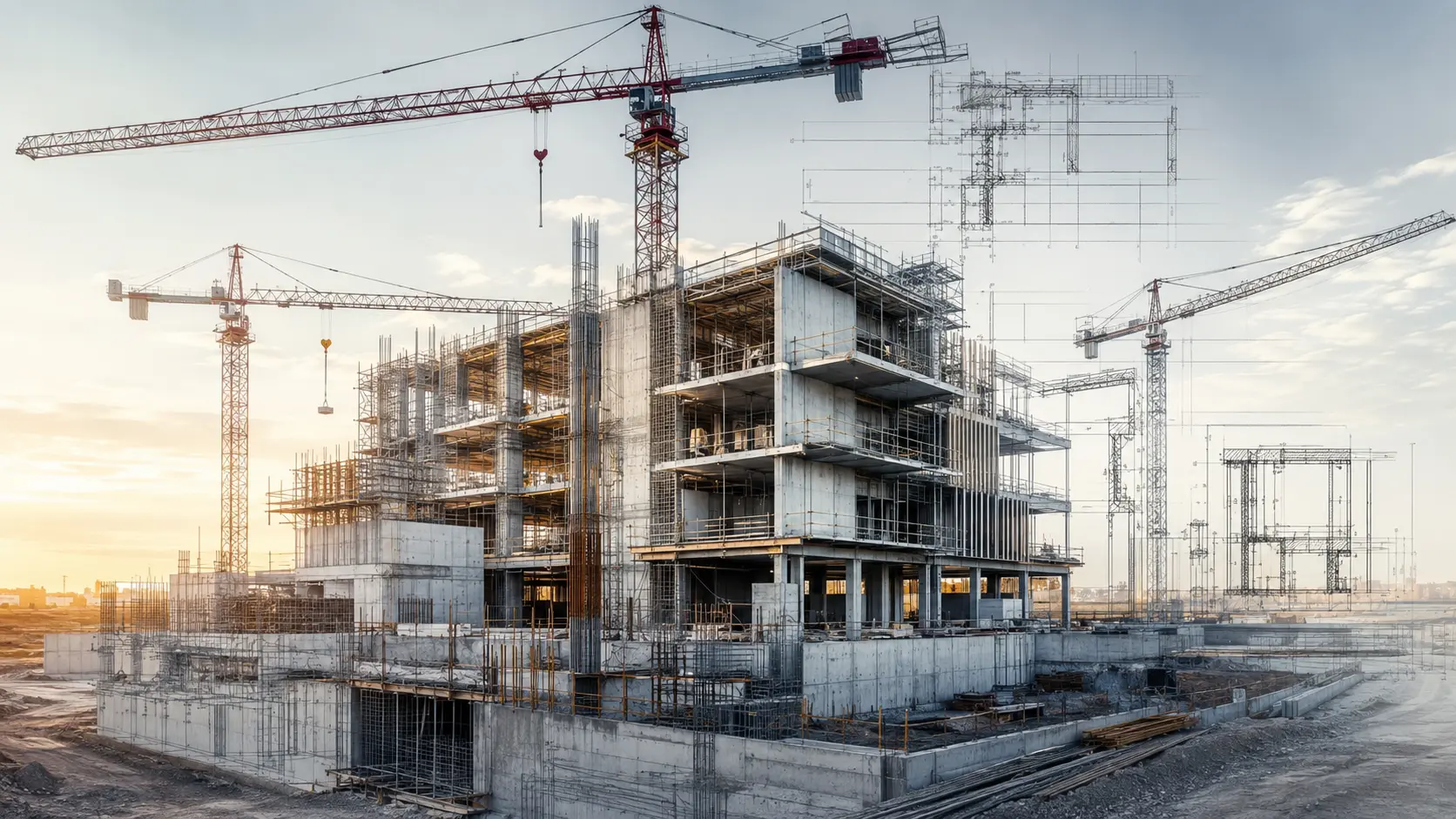 On-site operations at a KTM Group construction and contracting project